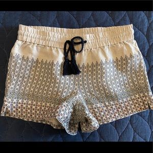 LOFT tie-waist beaded shorts